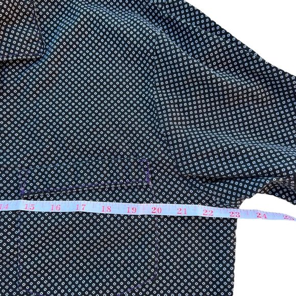 Robert Graham Men Sleepwear‎ Medium Black Abstract Pajama Top Button Up Collar - Picture 4 of 9